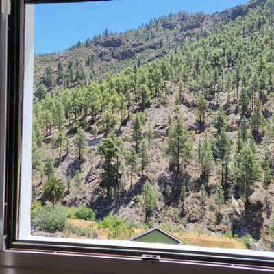 Los Pinares El Juncal de Tejeda Vue depuis la cuisine