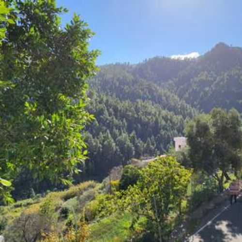 Vue sur le sentier depuis le village d'El Juncal