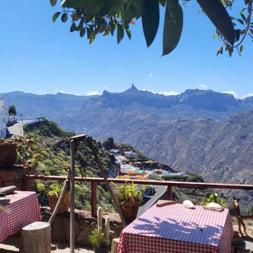 View of Roque Nublo from Artenara